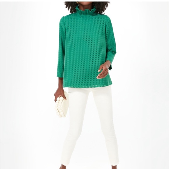 Tuckernuck Tops - NWOT Tuckernuck Emerald Green Burnout Faye Blouse